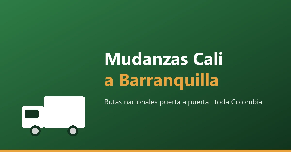 Mudanzas Cali a Barranquilla - ruta nacional