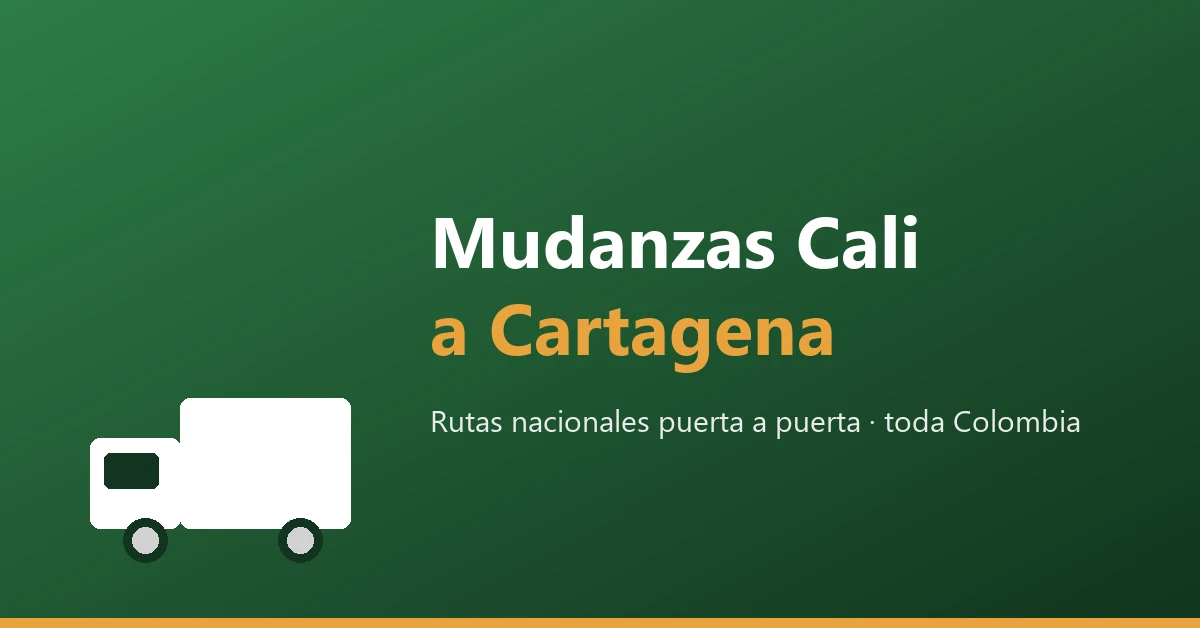 Mudanzas Cali a Cartagena - ruta nacional