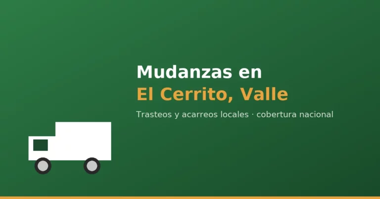 Mudanzas en El Cerrito, Valle del Cauca