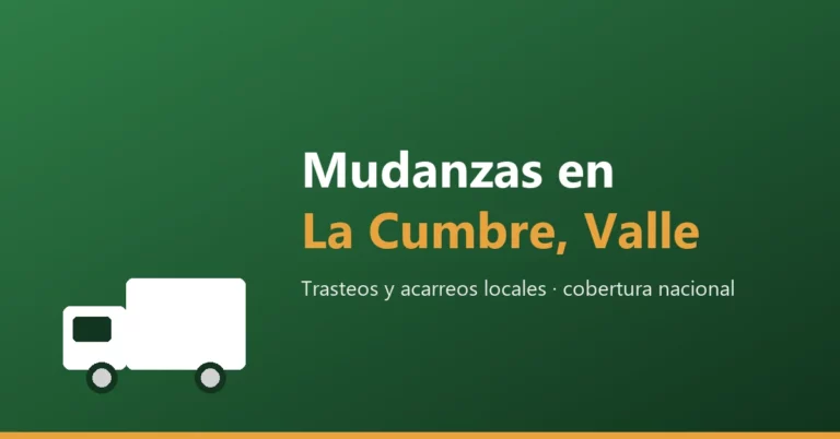 Mudanzas en La Cumbre, Valle del Cauca